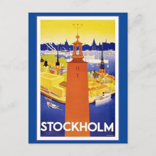 Cartão postal vintage Estocolmo Suécia
