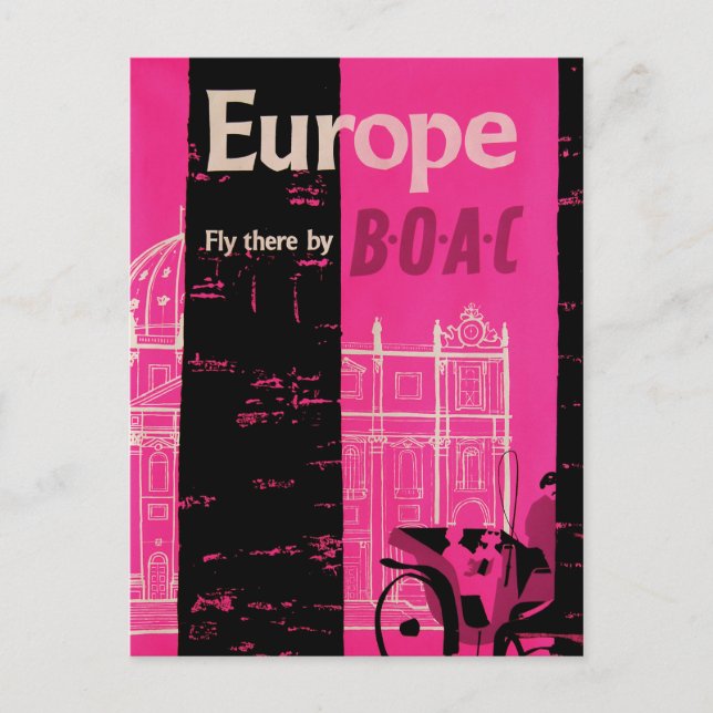 Cartão Postal Vintage Europe Viagem (Frente)