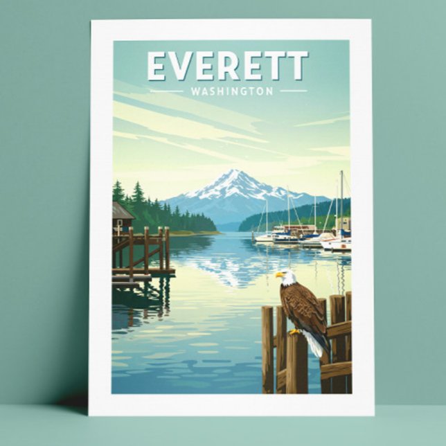 Cartão Postal Vintage Everett Washington (Criador carregado)
