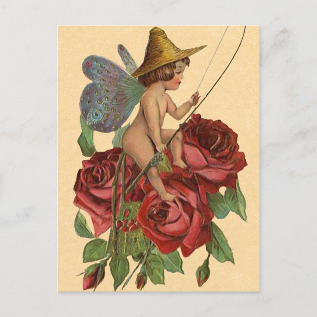 Cartão postal Vintage Faerie (Frente)