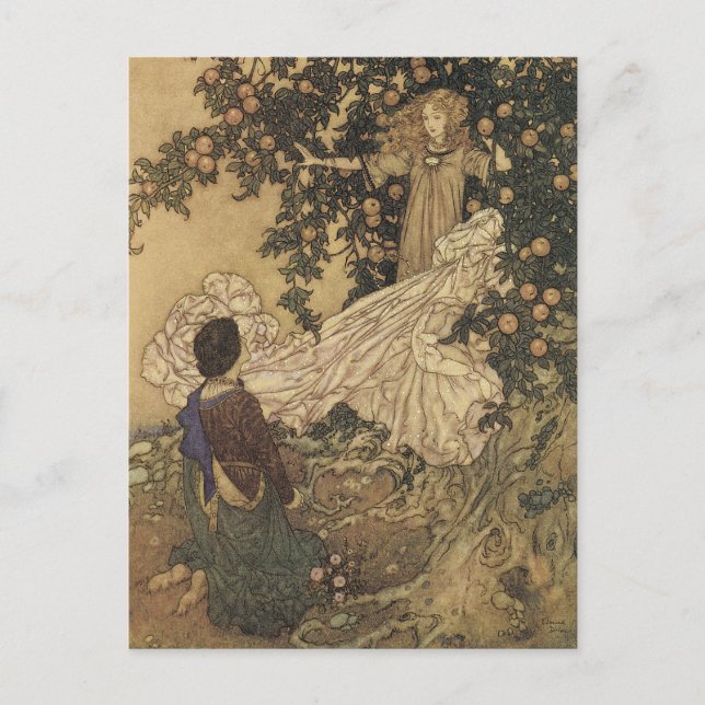 Cartão postal Vintage Faerie (Frente)