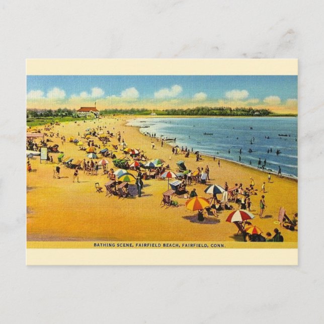Cartão postal Vintage Fairfield Beach Connecticut (Frente)