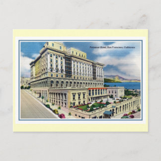 Cartão Postal Vintage Fairmont Hotel San Francisco CA