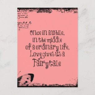 Cartão Postal Vintage Fairytale Love Cote