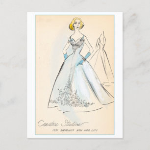Cartão Postal Vintage Fashion Design para o palhaço noturno