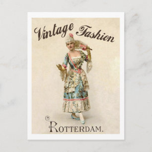 Cartão Postal Vintage fashion, mulher de Roterdão, Países Baix