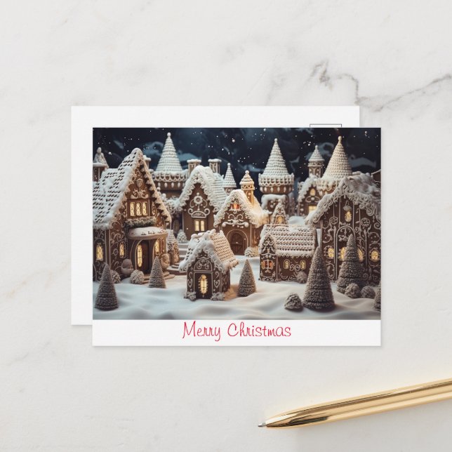 Cartão Postal Vintage Felry Christmas (Frente/Verso In Situ)