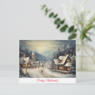 Cartão Postal Vintage Felry Christmas