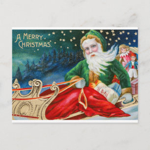 Cartão Postal Vintage Felry Christmas