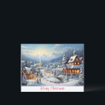 Cartão Postal Vintage Felry Christmas<br><div class="desc">Cartaz feliz de Natal para a sua família</div>