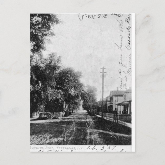 Cartão postal Vintage Fernandina Beach (Frente)