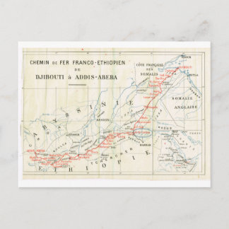 Cartão Postal Vintage, ferrovia? franco_Etíope