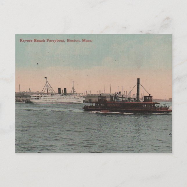 Cartão Postal Vintage Ferry Newton 1913 (Frente)