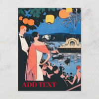 Vintage Festival, italiano, editar texto Cartão-po