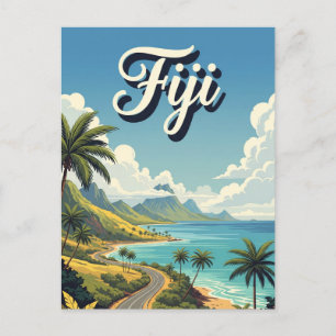 Cartão Postal Vintage Fiji Viagem