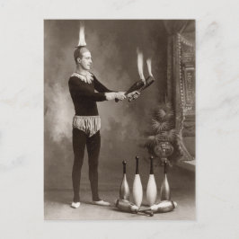 Cartão Postal Vintage Fire Juggler