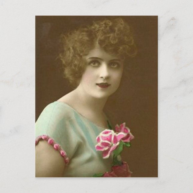 Cartão Postal Vintage Flapper (11) (Frente)