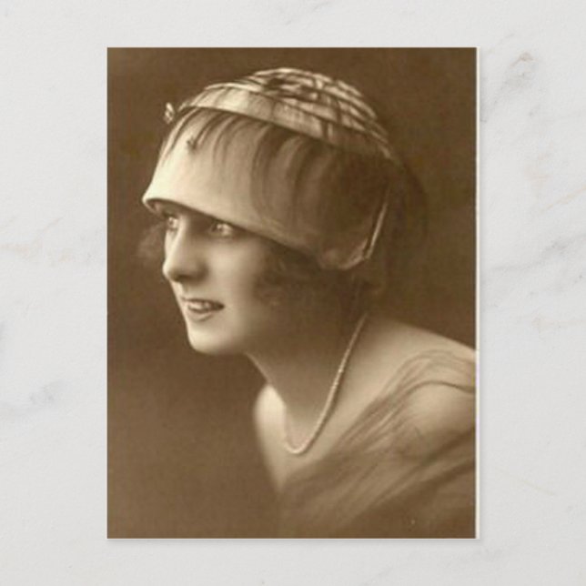 Cartão Postal Vintage Flapper (42) (Frente)