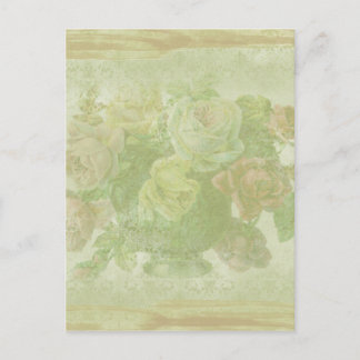 Cartão Postal Vintage Floral Background