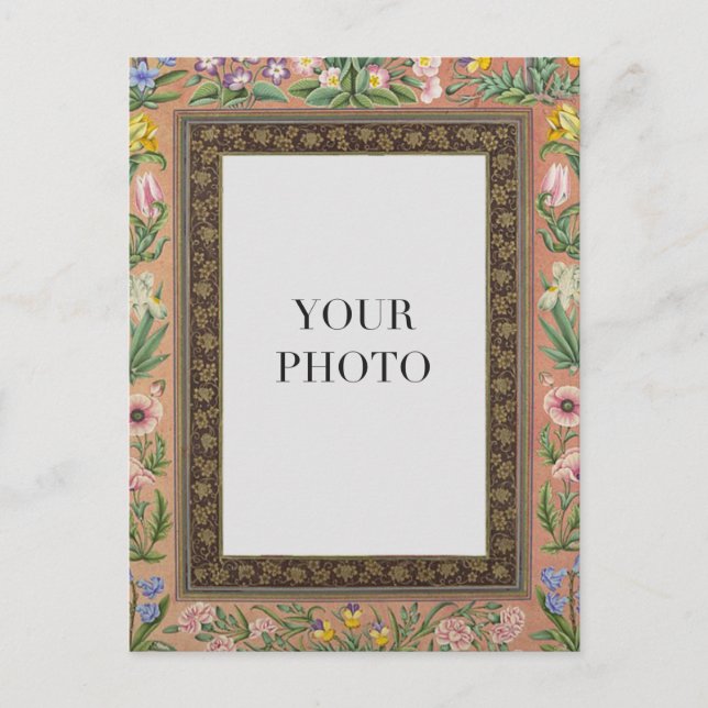 Cartão Postal Vintage Floral Design Personal (Frente)