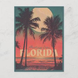 Cartão postal Vintage Florida