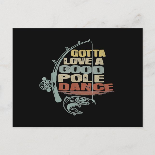 Cartão Postal Vintage Fly Pescar Vovô Legal (Frente)