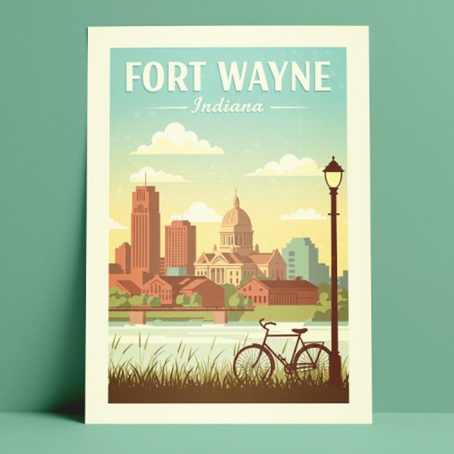 Cartão Postal Vintage Fort Wayne Indiana (Criador carregado)