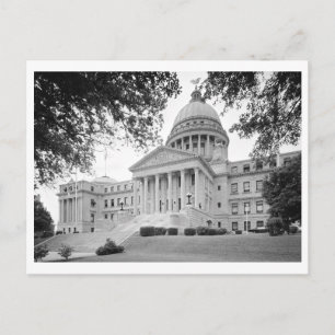 Cartão Postal Vintage Foto do Capitólio Estadual do Mississippi