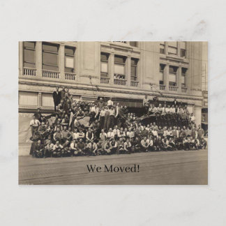 Cartão Postal Vintage Fotografia Movendo Novo Endereço