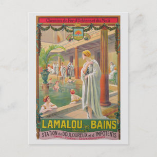 Cartão Postal Vintage França Spa Hot Primavera Viagem