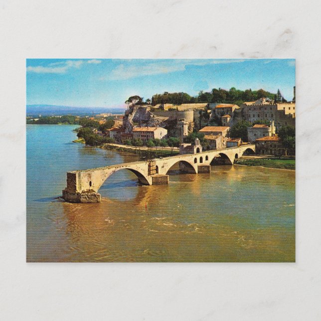 Cartão Postal Vintage France, Avignon; ponte quebrada (Frente)