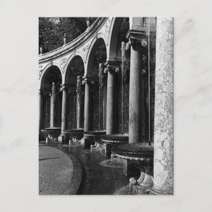 Cartão Postal Vintage France Versailles Palace Colonnade Grove