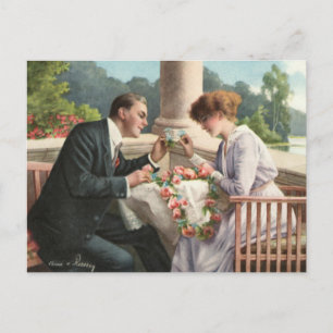 Cartão Postal Vintage Frau und Herr, Liebe