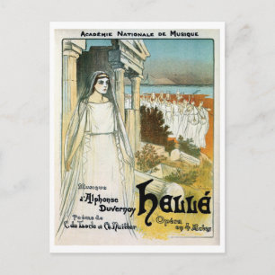 Cartão Postal Vintage French Academy of Music e