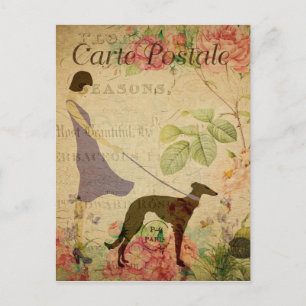 Cartão Postal Vintage French Art Impressão, Cartão-postal Retro 