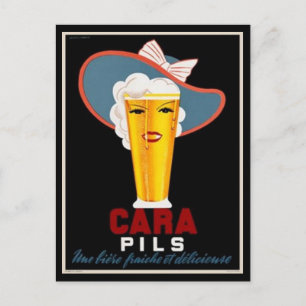 Cartão Postal Vintage French Beer Advertisement