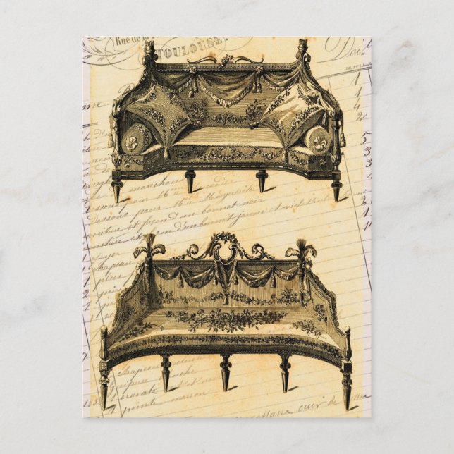 Cartão Postal Vintage French Chic Furnères (Frente)