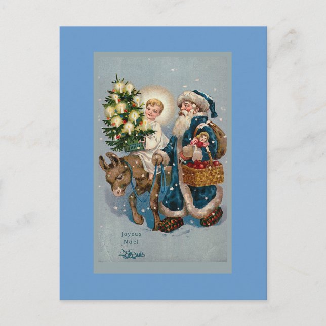 Cartão postal "Vintage French Christmas Card" (Frente)