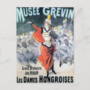 Cartão Postal Vintage French Music Poster
