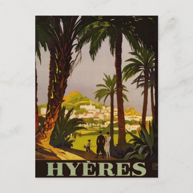 Cartão Postal Vintage French Riviera, França - (Frente)