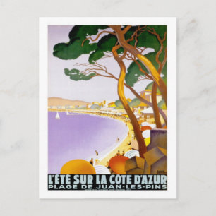 Cartão Postal Vintage French Riviera, França -
