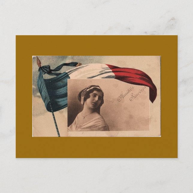 Cartão Postal Vintage French Women Posta Card (Frente)