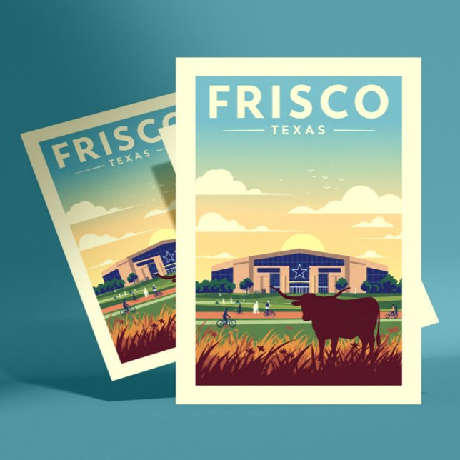 Cartão Postal Vintage Frisco Texas (Criador carregado)