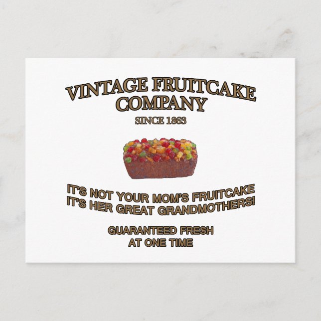 Cartão Postal Vintage Fruitcake Company (Frente)