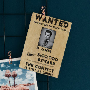 Cartão Postal Vintage Fun Convict Reward Desejado