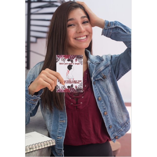 Cartão Postal Vintage Funny Sarcastic Line Art Mulher (Criador carregado)