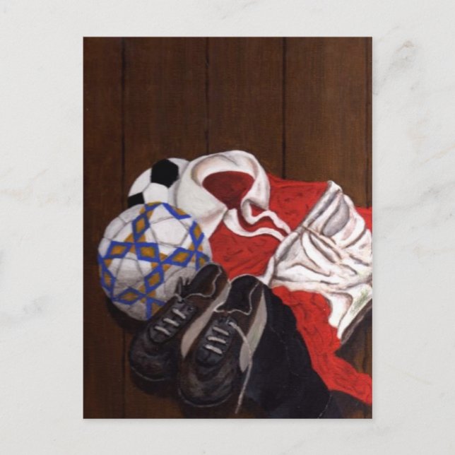 Cartão Postal Vintage Futebol Soccer Painting (Frente)