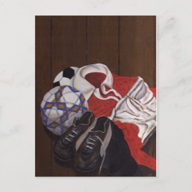 Cartão Postal Vintage Futebol Soccer Painting (Frente)