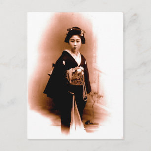 Cartão Postal Vintage Geisha de Kanegawa