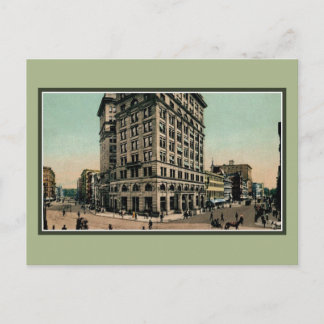 Cartão Postal Vintage Genesee e Salina Streets Syracuse NY